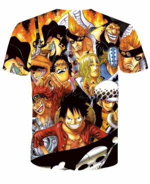 Newest Cool Anime One Piece Characters Monkey D. Luffy 3D T-shirt