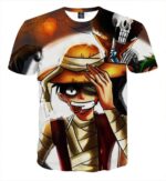 One Piece Anime Injured Monkey D Luffy Cool Stylish T-shirt