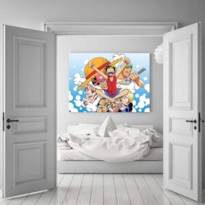 One Piece Complete Straw Hat Pirates Blue 1pc Wall Art Decor