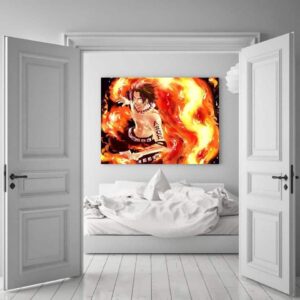 One Piece Handsome Monkey Ace Fire Fist Smiling 1pc Wall Art