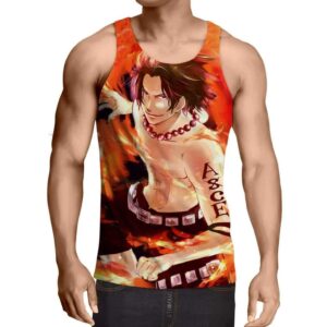 One Piece Handsome Monkey Ace Fire Fist Smiling Tank Top