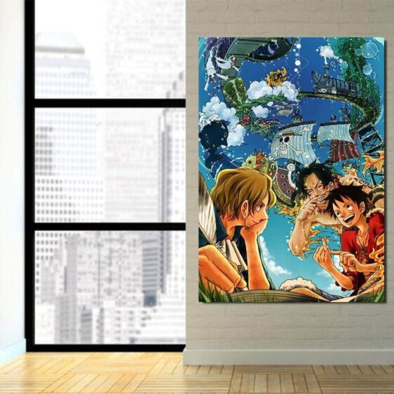 One Piece Luffy Ace Sabo Brotherhood Friendship 1pc Wall Art