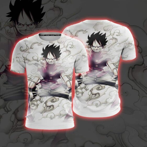 One Piece Straw Hat Luffy Gear Second Pose White T-Shirt