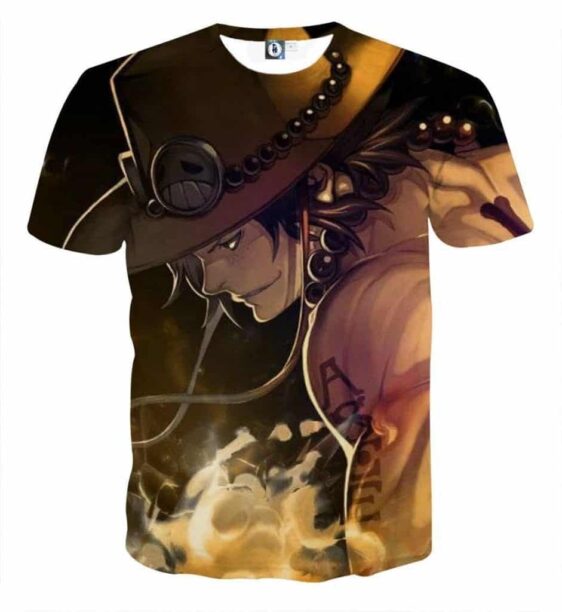 Portgas D. Ace Flamming Super Cool Attractive T-Shirt