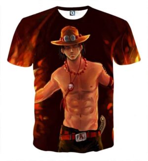 Portgas D. Ace Super Muscular Six-Packs Attractive T-shirt