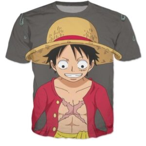Straw Hat Monkey D. Luffy One Piece Casual Cool Anime 3D T-shirt