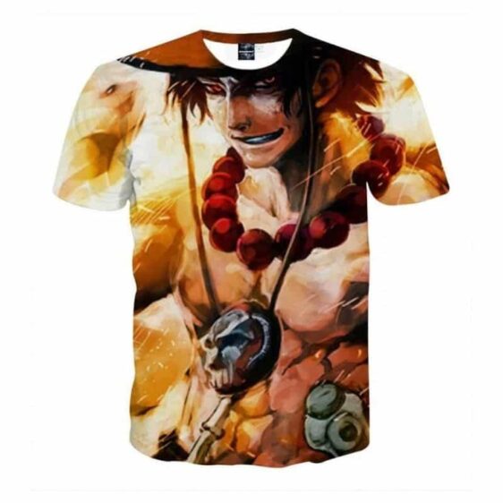 One Piece Fire Fist Ace Portrait Fan Art Dope T-shirt