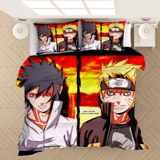Bruised Naruto And Sasuke Sharingan Eyes Bedding Set