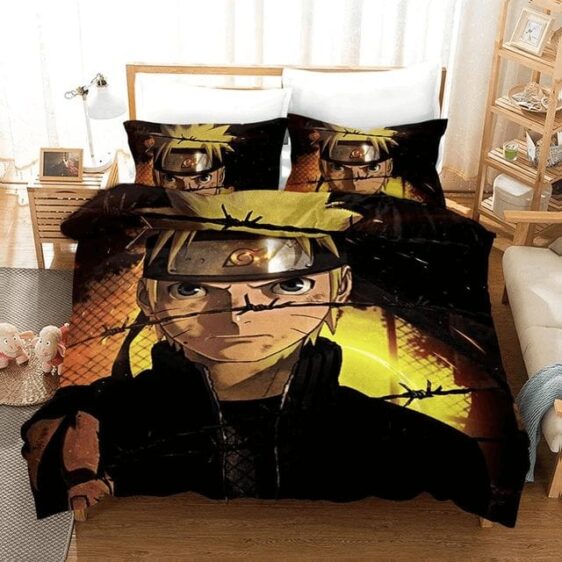 Bruised Naruto Serious Stare Perfect Sunset Bedding Set