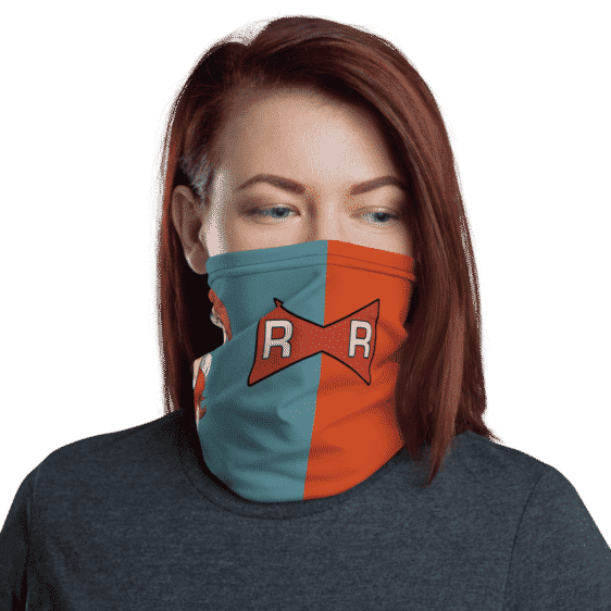 DBZ Android 21 Fan Art Red Ribbon Face Covering Neck Gaiter
