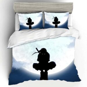Itachi Uchiha Silhouette Bright Full Moon Bedding Set