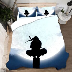 Itachi Uchiha Silhouette Bright Full Moon Bedding Set