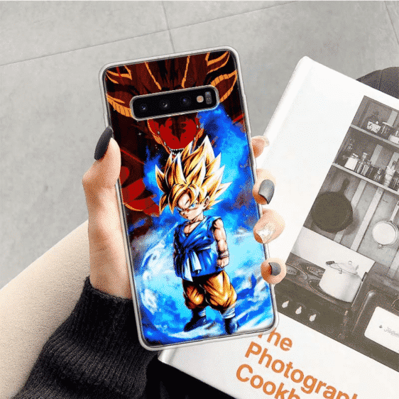 Kid Goku Super Saiyan Blue Aura Samsung Galaxy S10 Case