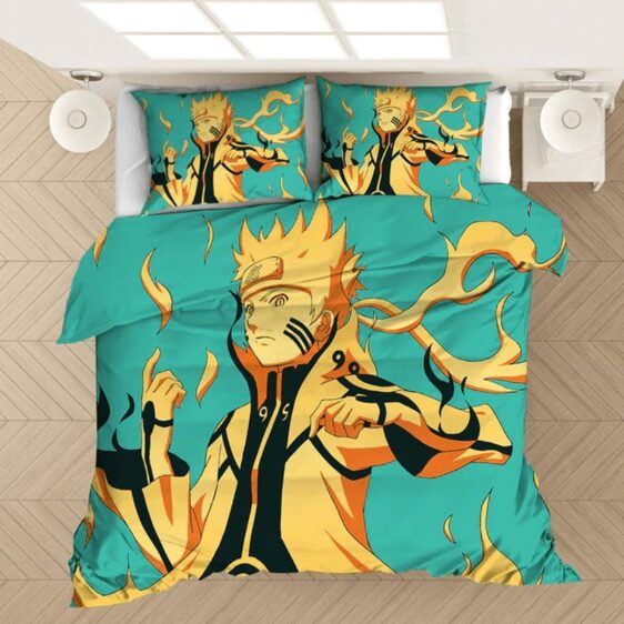 Naruto Uzumaki Flaming Kurama Chakra Mode Bedding Set