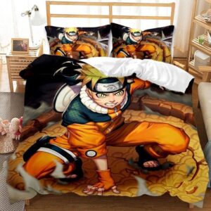 Naruto Uzumaki Kurama Eyes Vibrant Fan Art Bedding Set