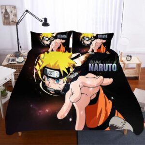 Naruto Uzumaki Shinobi Kunai Attack Black Bedding Set