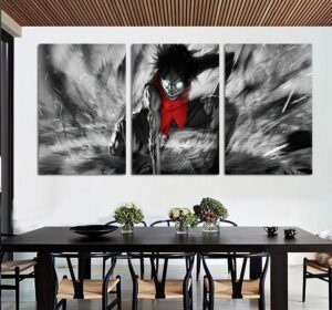 One Piece Scary Pirate King Luffy Gear Two 3pcs Canvas Print