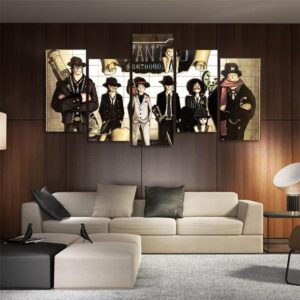 One Piece Straw Hat Pirates Crew Formal Outfit 5pcs Wall Art