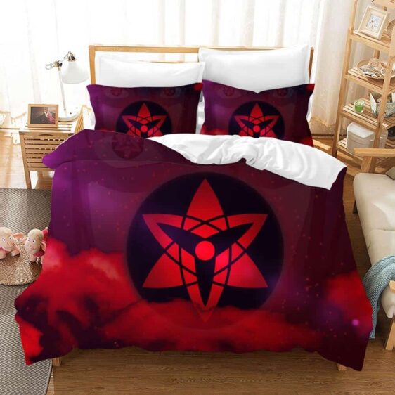 Sasuke Uchiha Mangekyō Sharingan Bloody Red Bedding Set