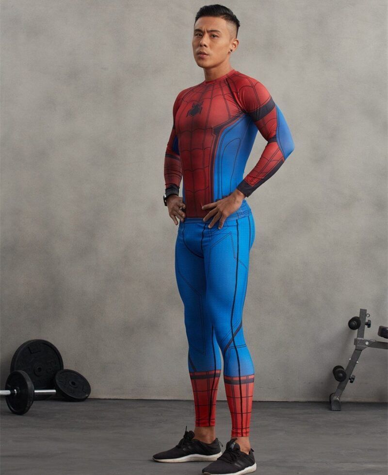 Superhero Cosplay Costume 3D printed Compression T Shirts Leggings Pants Suit