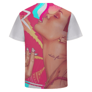Bad Girl Rihanna Smoking Joint Trippy Marijuana T-Shirt