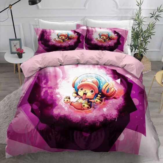 Cute Tony Tony Chopper Straw Hat Doctor Pink Bedding Set