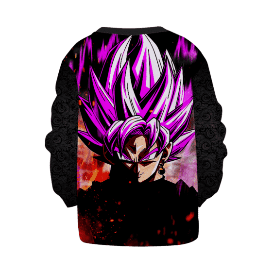 DBZ Goku Black Super Saiyan Rose Dark Cool Pattern Kids Sweatshirt