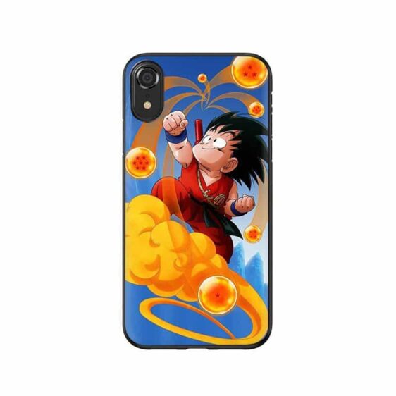 DBZ Happy Kid Goku Flying Nimbus Cloud iPhone 12 (Mini, Pro & Pro Max) Case
