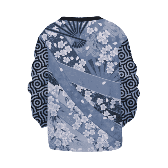 DBZ Trunks Samurai Fan Art Japanese Pattern Kids Sweatshirt