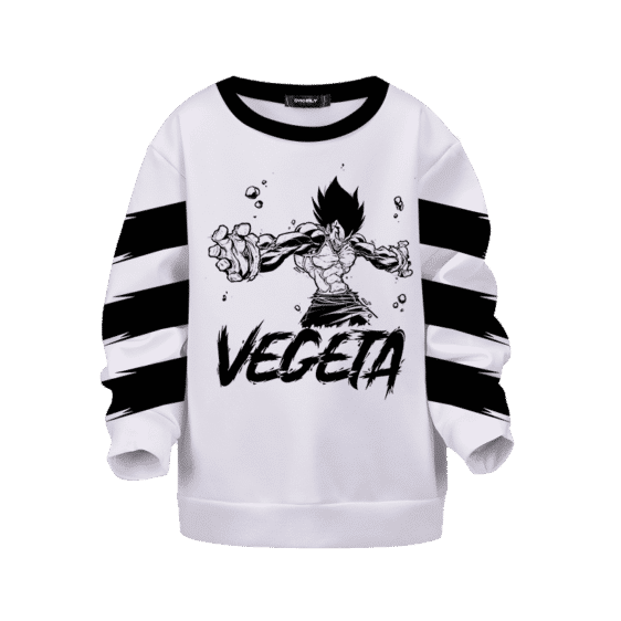 Dragon Ball Super Saiyan Mad Vegeta White Kids Pullover Sweater