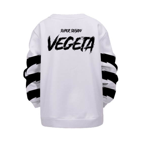Dragon Ball Super Saiyan Mad Vegeta White Kids Pullover Sweater