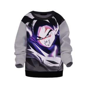 DBZ Black Goku Minimalist Black and White Kids Sweatshirt