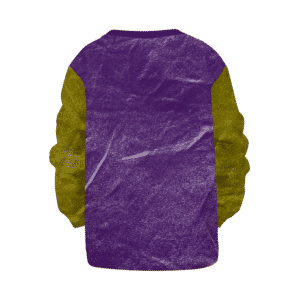 Dragon Ball Z Frieza Purple Gold Yellow Washed Kids Sweatshirt