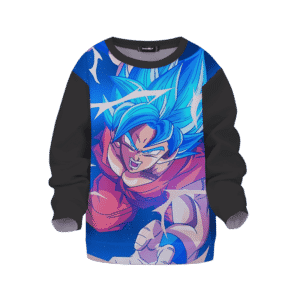 Dragon Ball Z Goku Blue Black Super Saiyan Kids Sweatshirt