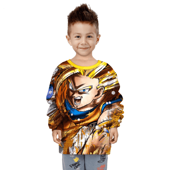 DBZ Gohan Super Saiyan Awesome Art Kids Sweatshirt