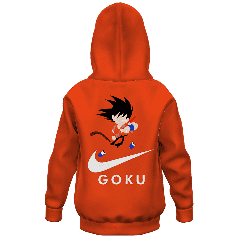 Imitación rojo aire Dragon Ball Z Kid Goku Nike Inspired Fashionable Kids Hoodie - Saiyan Stuff
