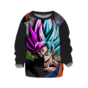 DBZ Goku Black & Goku Blue Fused Children's Sweater
