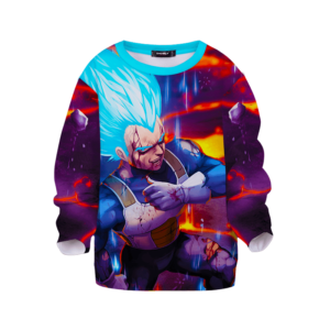 Dragon Ball Z Super Saiyan God Vegeta Kids Pullover Sweater
