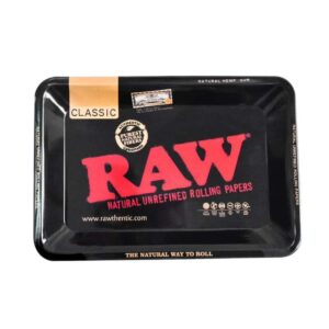 Essential Black Raw-thenthic Hemp Cannabis Rolling Tray