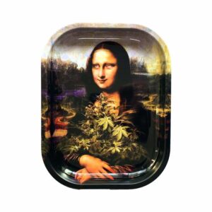 Famous Mona Weedsa High on Cannabis Leaves Rolling Tray