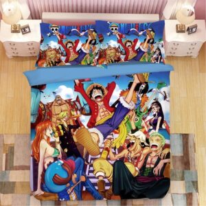 Luffy And Straw Hat Pirate Crews Victorious Scene Bedding Set