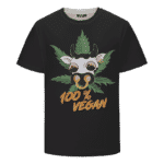 Marijuana Stoned Cow 100 Percent Vegan Awesome Dope T-shirt