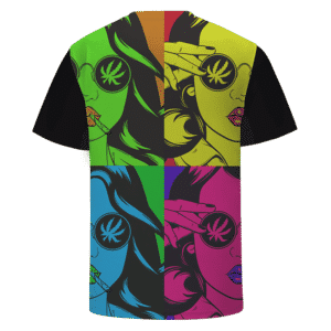 Mary Jane Salute Retro Trippy Weed 420 Marijuana T-Shirt