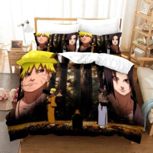 Naruto And Sasuke Wearing Yukata Forest Encounter Bedding Set