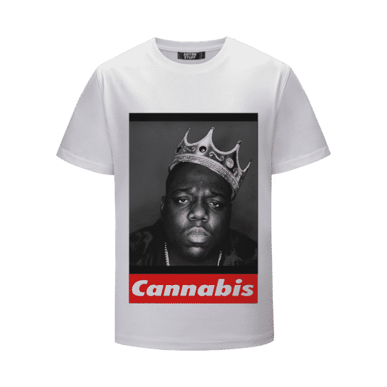 OG Biggie Crown Portrait Supreme Parody White 420 T-Shirt