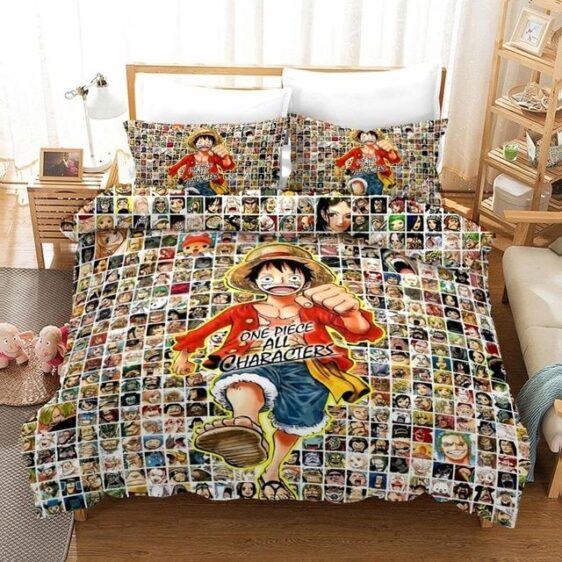 One Piece All Characters Tile Image Design Bedding Set