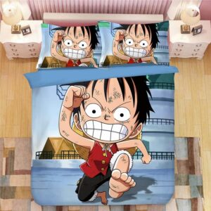 One Piece Bruised Young Monkey D. Luffy Epic Face Bedding Set