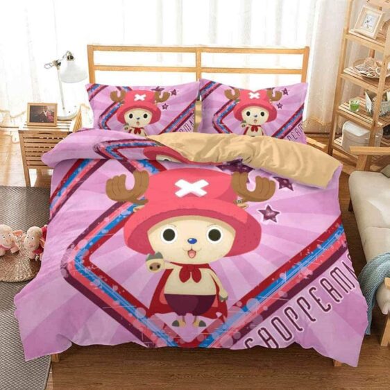 One Piece Cotton Candy Lover Chopper Pink Bedding Set