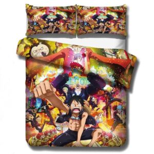 One Piece Film Gold Straw Hat Pirates Bedding Set