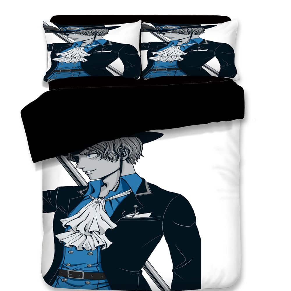One Piece Handsome Sabo Blue Suit Fan Art Bedding Set Saiyan Stuff